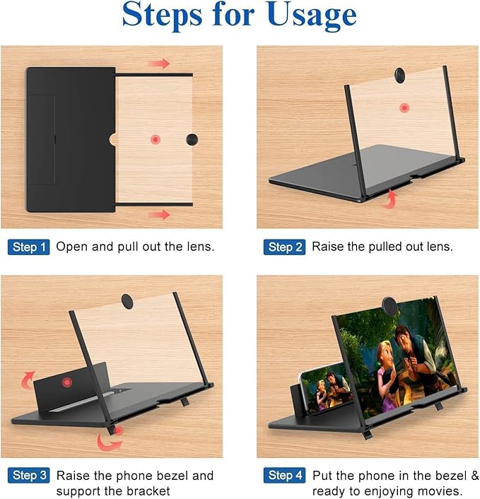 Mobile Phone 3D Video Screen Magnifier