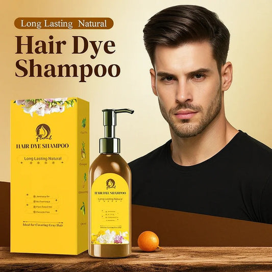 Japanese Long Lasting Natural Black Hair Dye Shampoo (Buy 1 Get 1 Free)